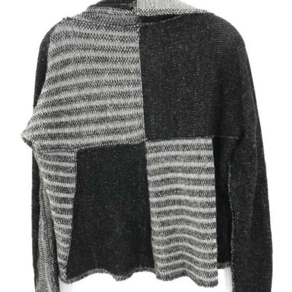 CAbi Black Gray Cardigan Knit Sweater Open Front - Picture 3 of 5